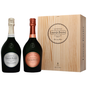 Laurent Perrier Cuvée Rosé & Blanc de Blancs in geschenkverpakking 2fl.