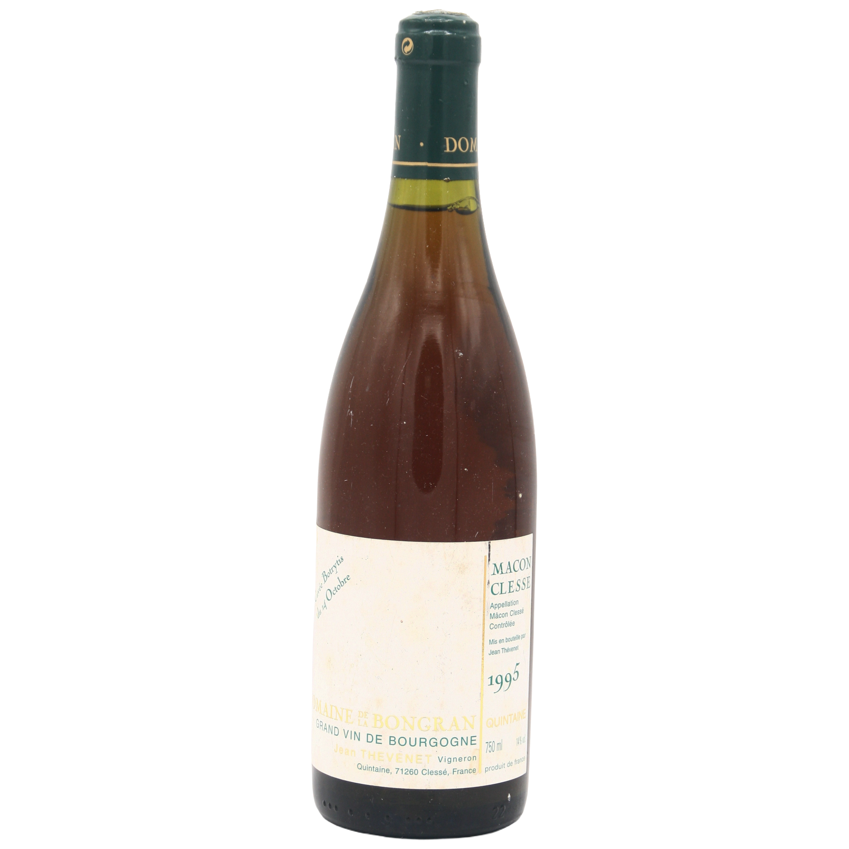 Domain de la Bongran cuvée Botrytis du 14 octobre 1995