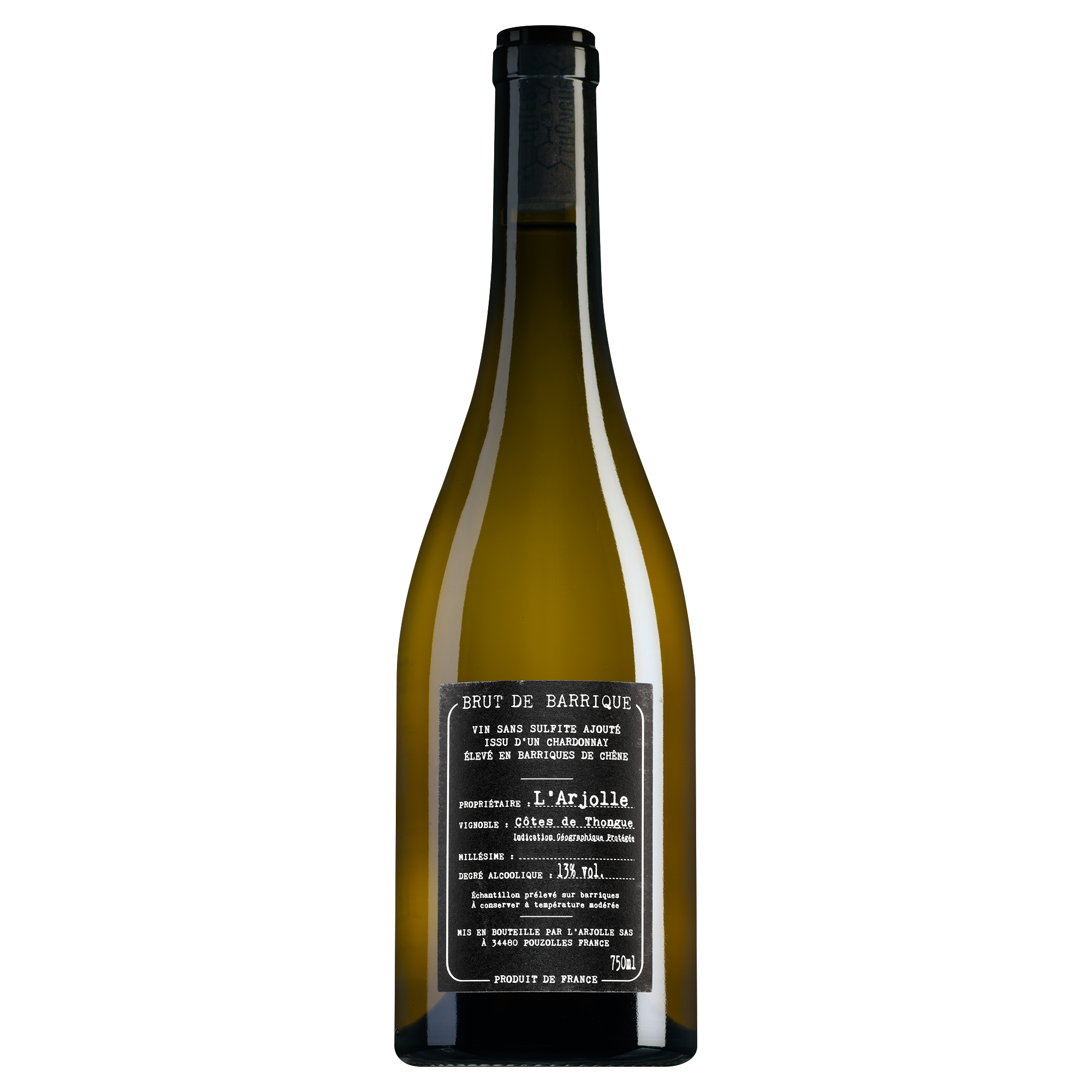 Domaine de l'Arjolle Côtes de Thongue Brut de Barrique Chardonnay