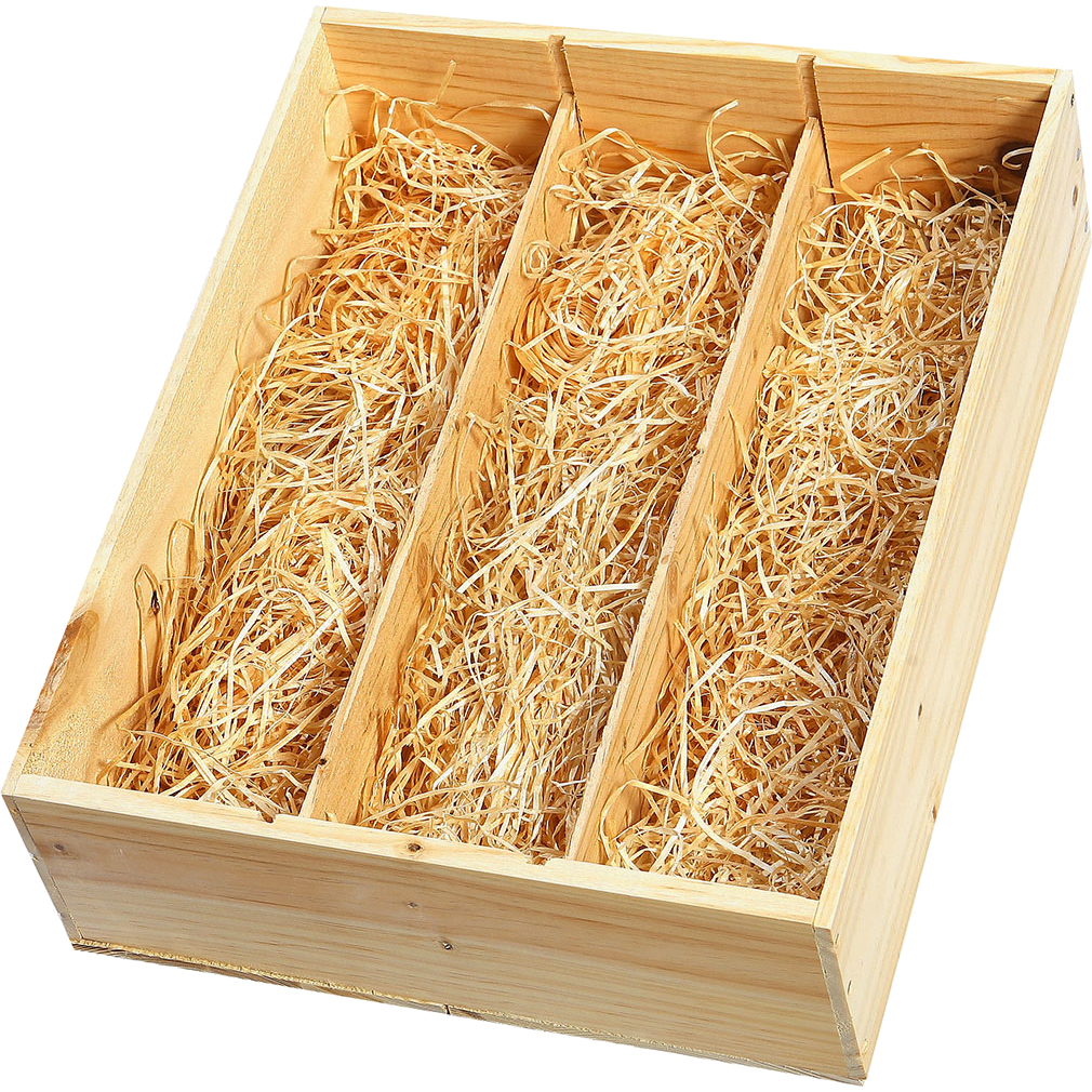 Houten geschenkkist 3 flessen (750 ml)