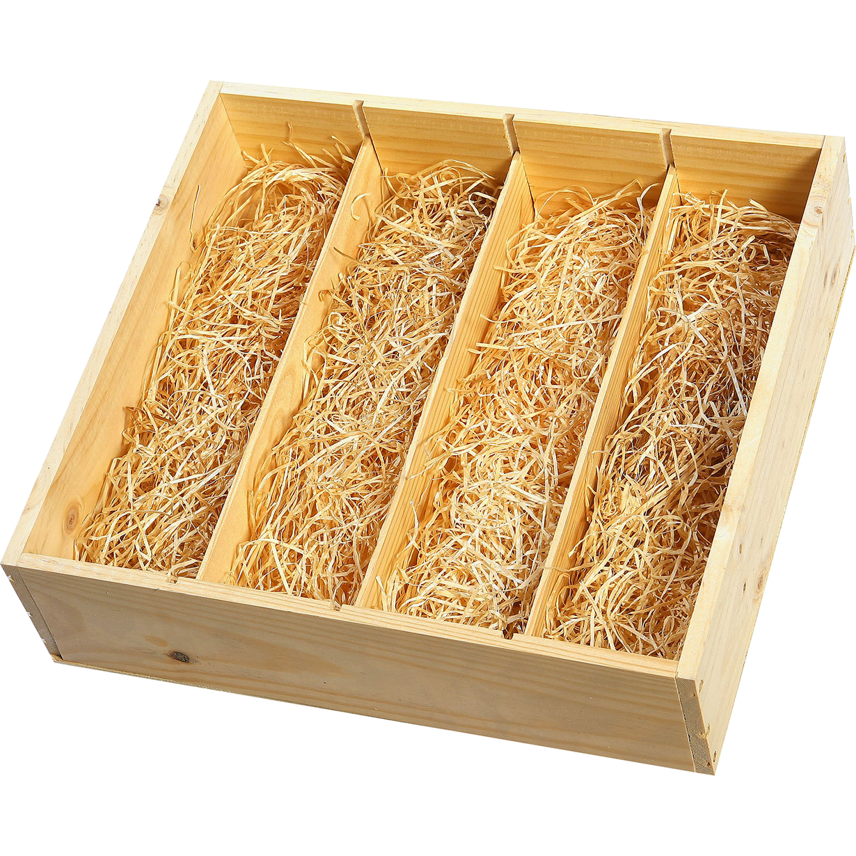 Houten geschenkkist 4 flessen (750 ml)