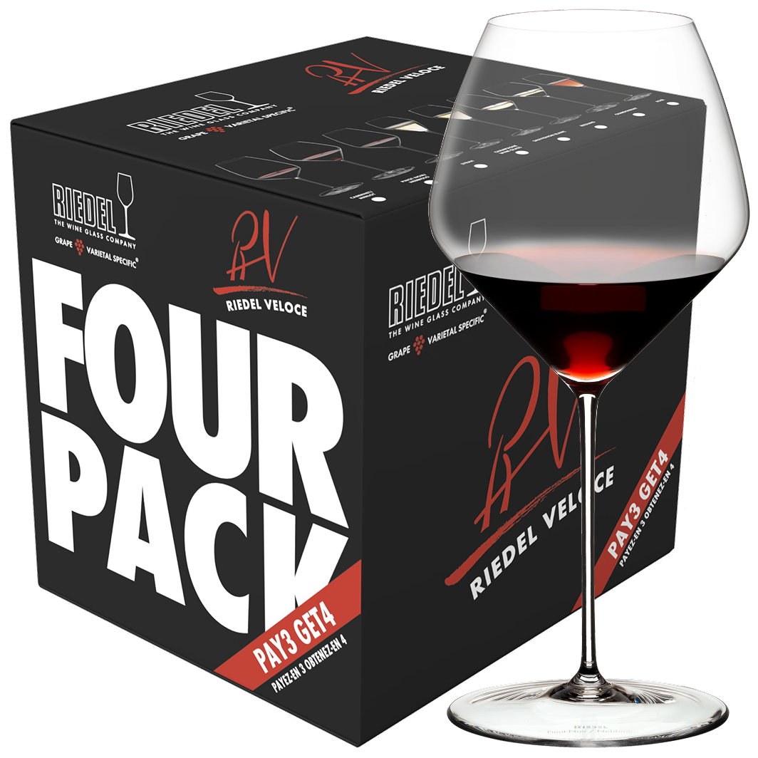 Riedel Veloce Pinot Noir wijnglas (set van 4 voor € 118,00)