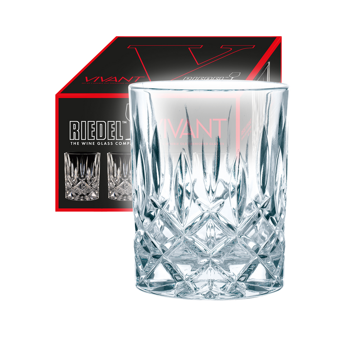 Riedel Vivant Whiskyglas en waterglas (set van 4 voor € 50,00)