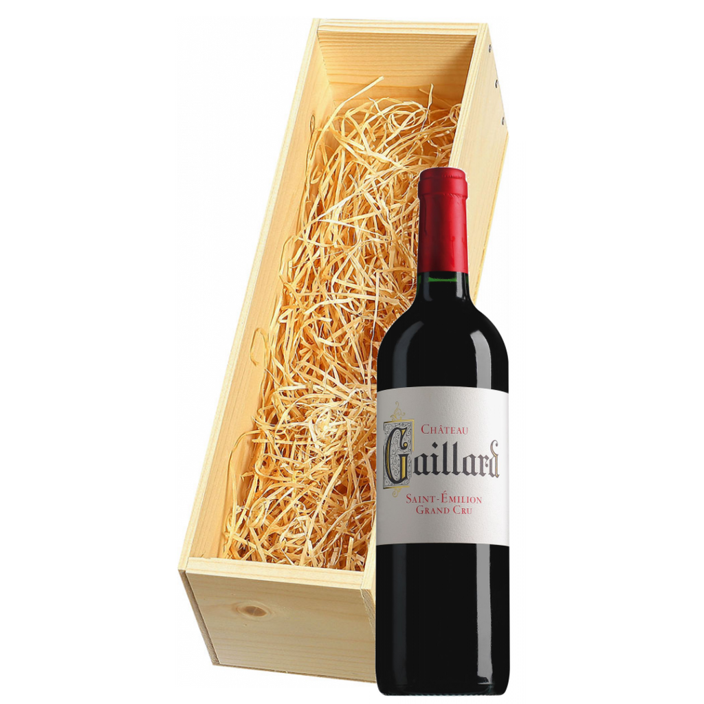 Wijnkist met Château Gaillard Saint-Émilion Grand Cru