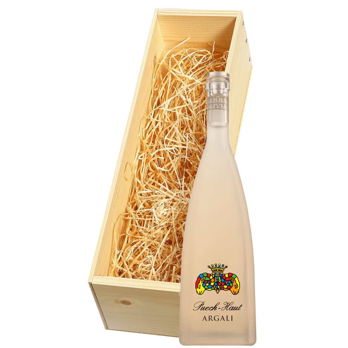 Wijnkist met Château Puech Haut Argali rosé