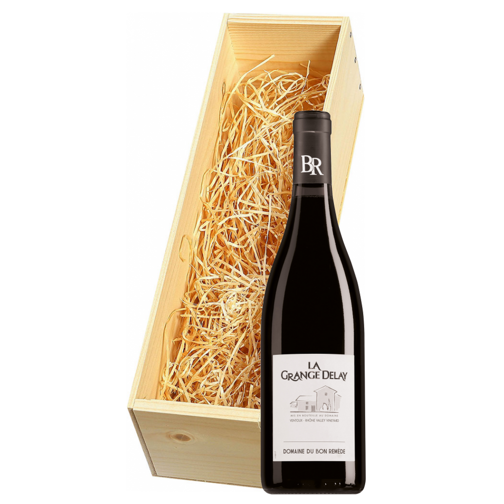 Wijnkist met Domaine du Bon Remède Ventoux La Grange Delay