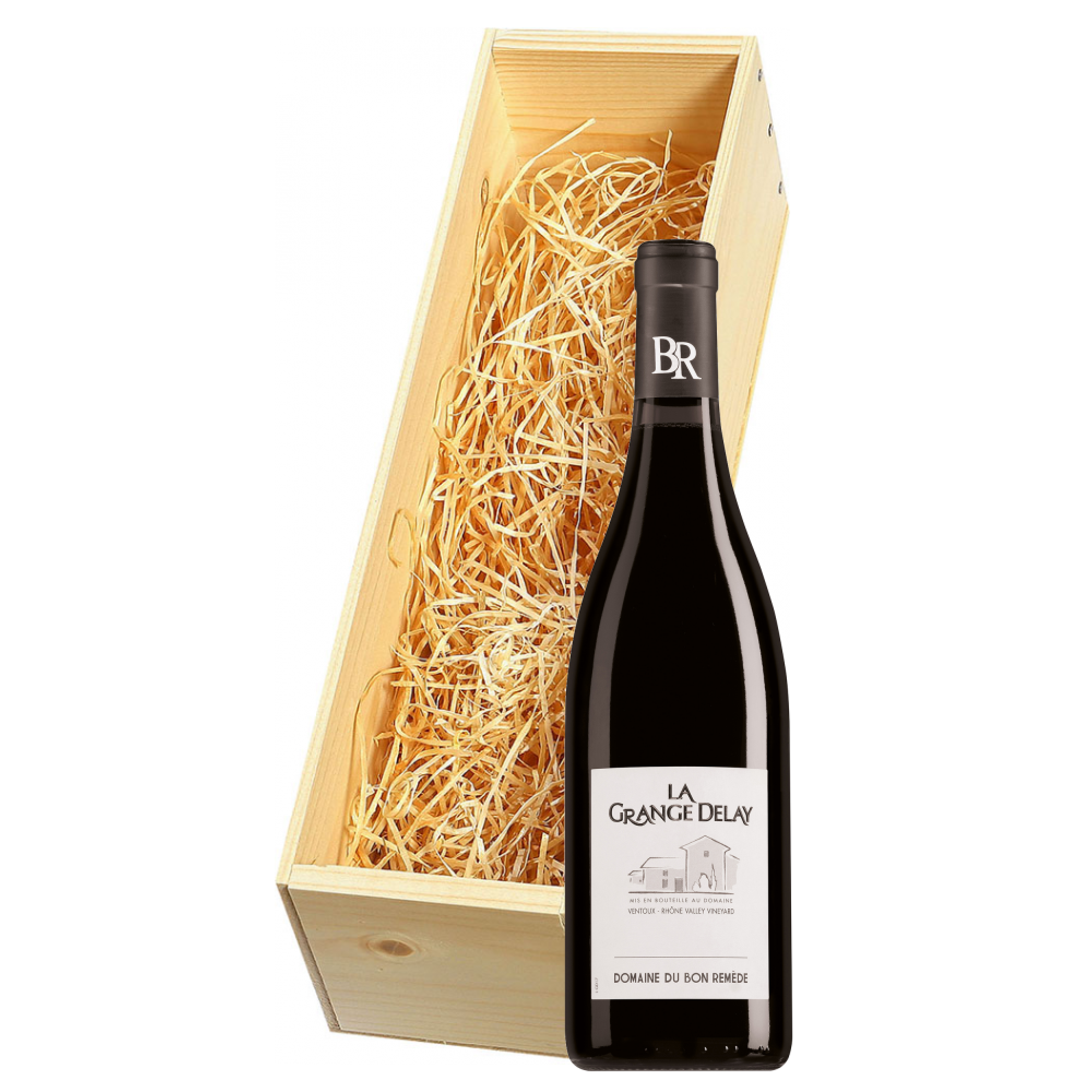 Wijnkist met Domaine du Bon Remède Ventoux La Grange Delay