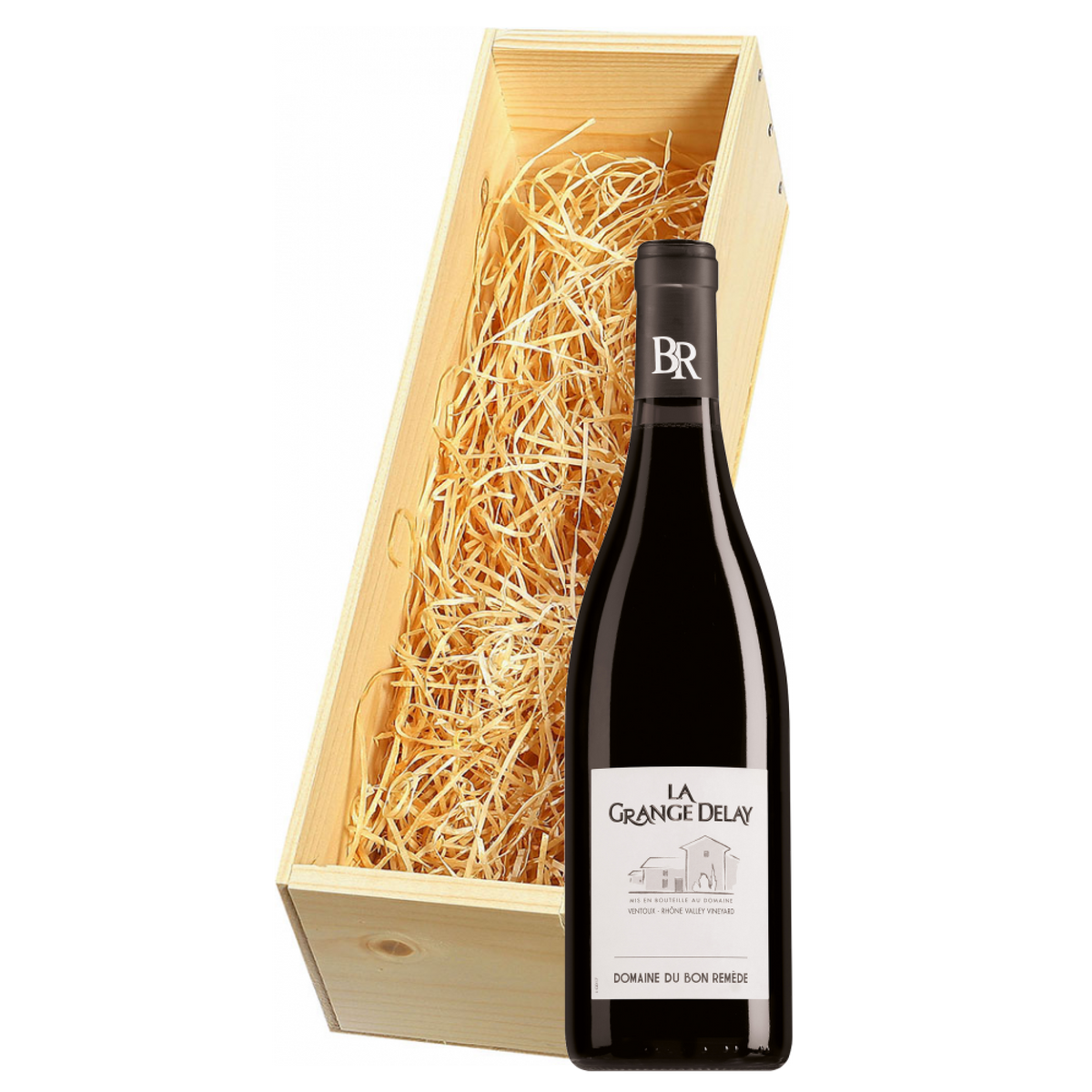 Wijnkist met Domaine du Bon Remède Ventoux La Grange Delay