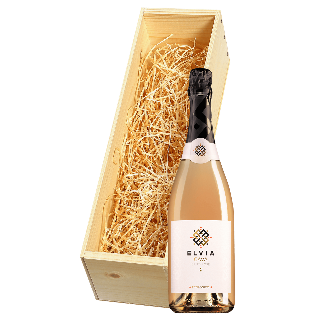 Wijnkist met Elvia Cava Brut rosé