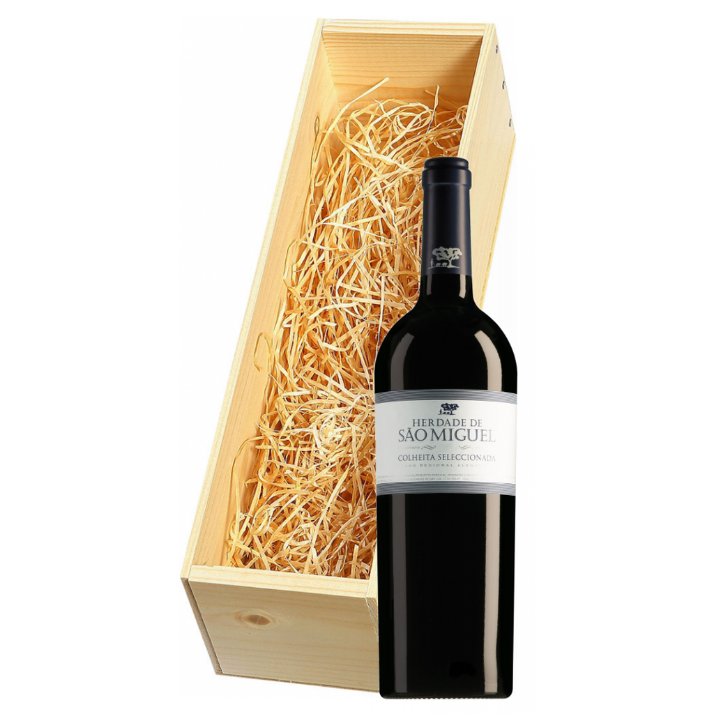 Wijnkist met Herdade de São Miguel Alentejano Colheita Seleccionada Tinto