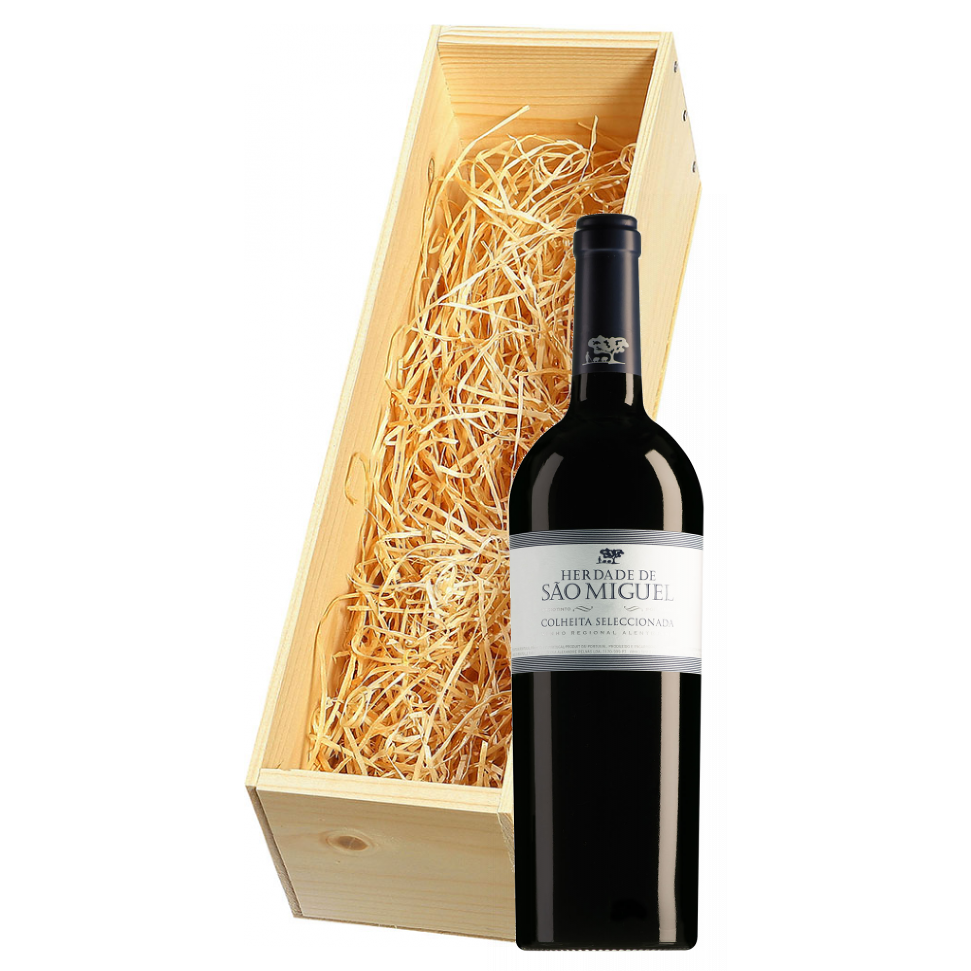 Wijnkist met Herdade de São Miguel Alentejano Colheita Seleccionada Tinto