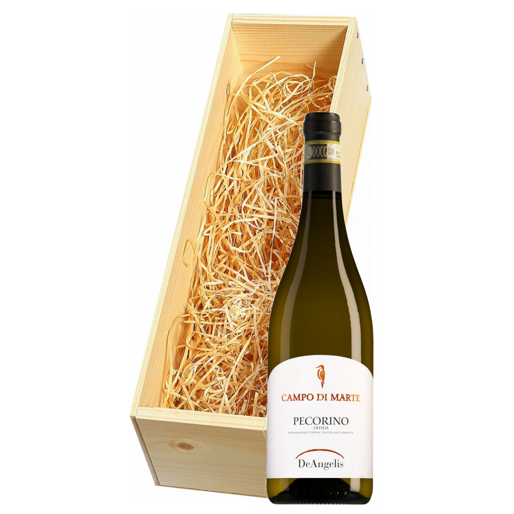 Wijnkist met Tenuta de Angelis Offida Pecorino