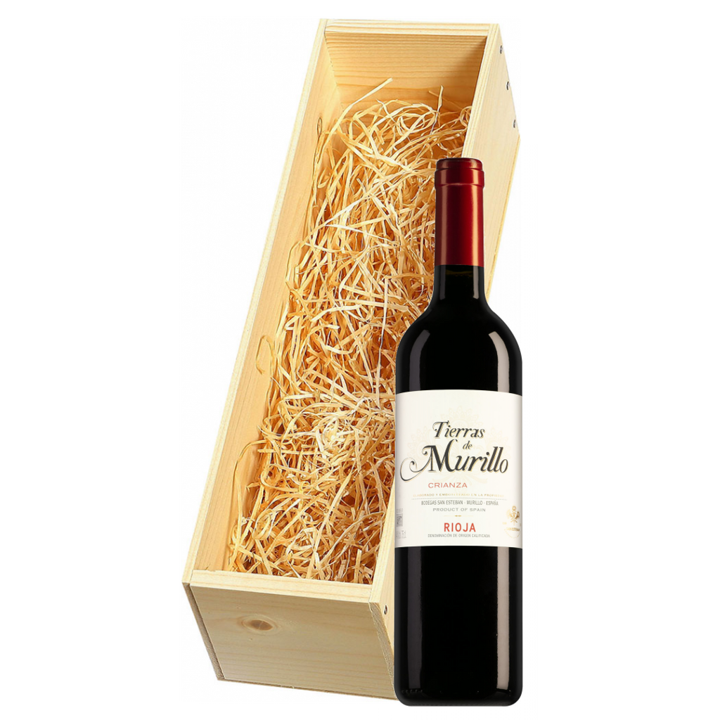 Wijnkist met Tierras de Murillo Rioja Crianza 