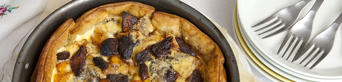 Pompoenquiche met gedroogde abrikoos
