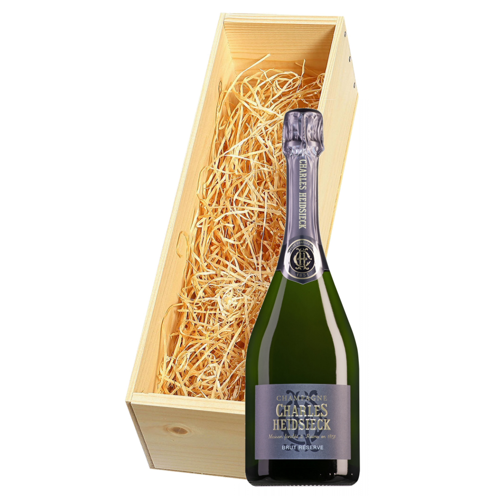 Wijnkist met Charles Heidsieck Champagne Brut Réserve