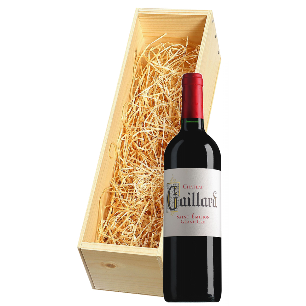 Wijnkist met Château Gaillard Saint-Émilion Grand Cru