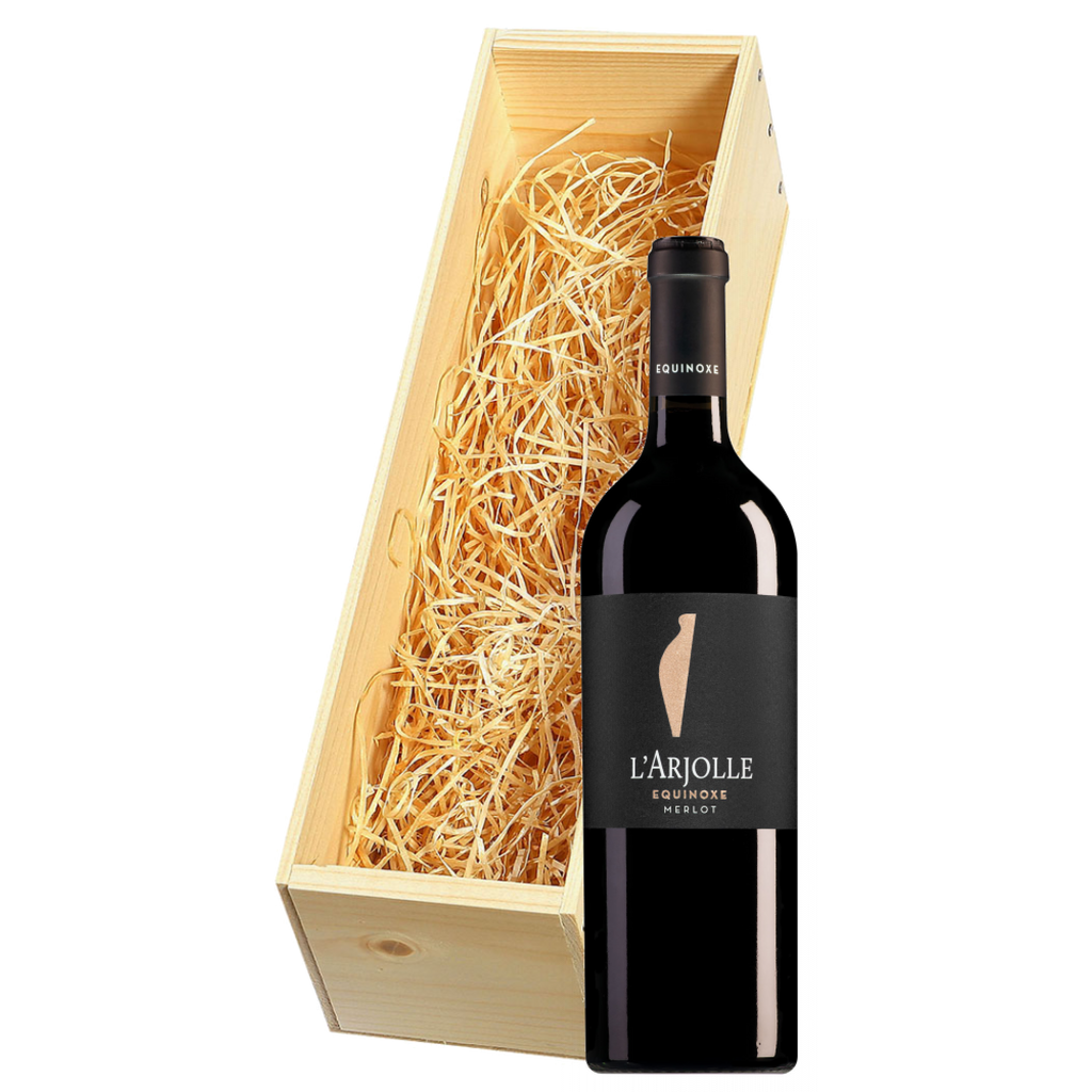 Wijnkist met Domaine de l'Arjolle Côtes de Thongue Equinoxe Merlot