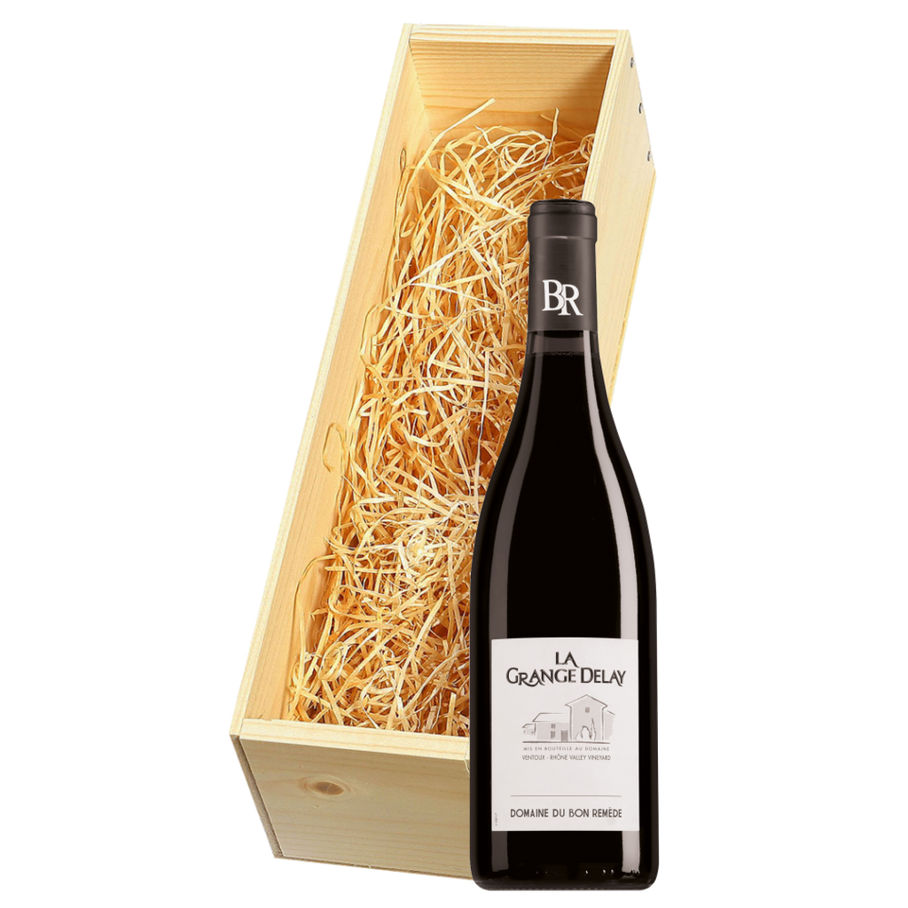 Wijnkist met Domaine du Bon Remède Ventoux La Grange Delay