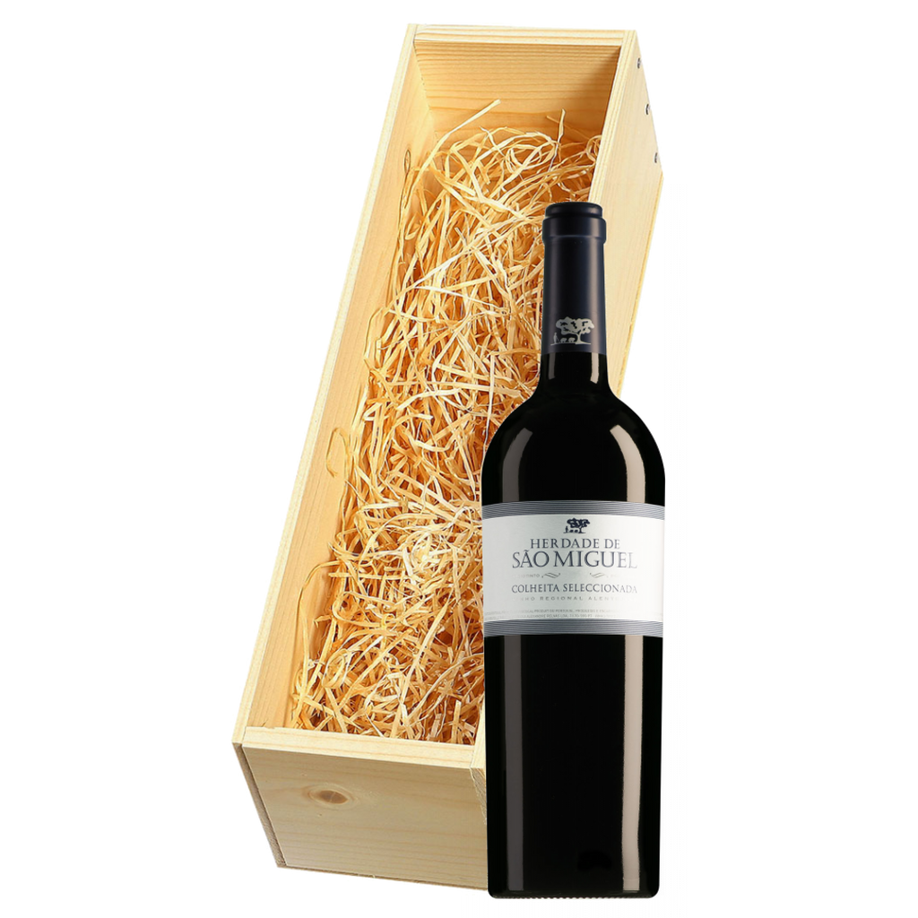 Wijnkist met Herdade de São Miguel Alentejano Colheita Seleccionada Tinto