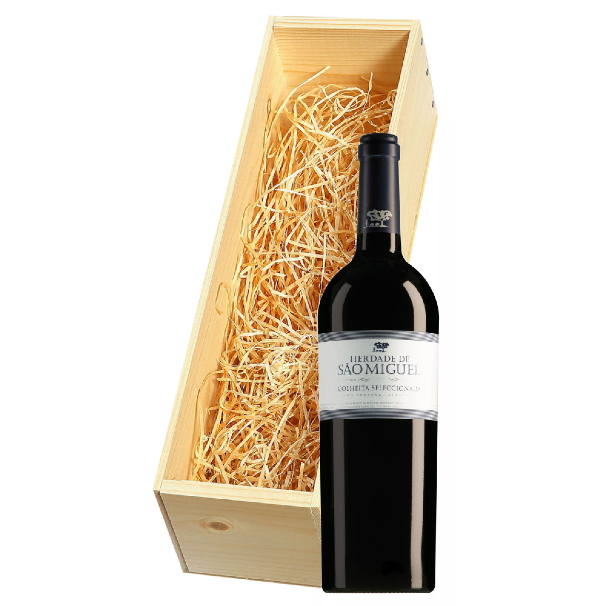 Wijnkist met Herdade de São Miguel Alentejano Colheita Seleccionada Tinto