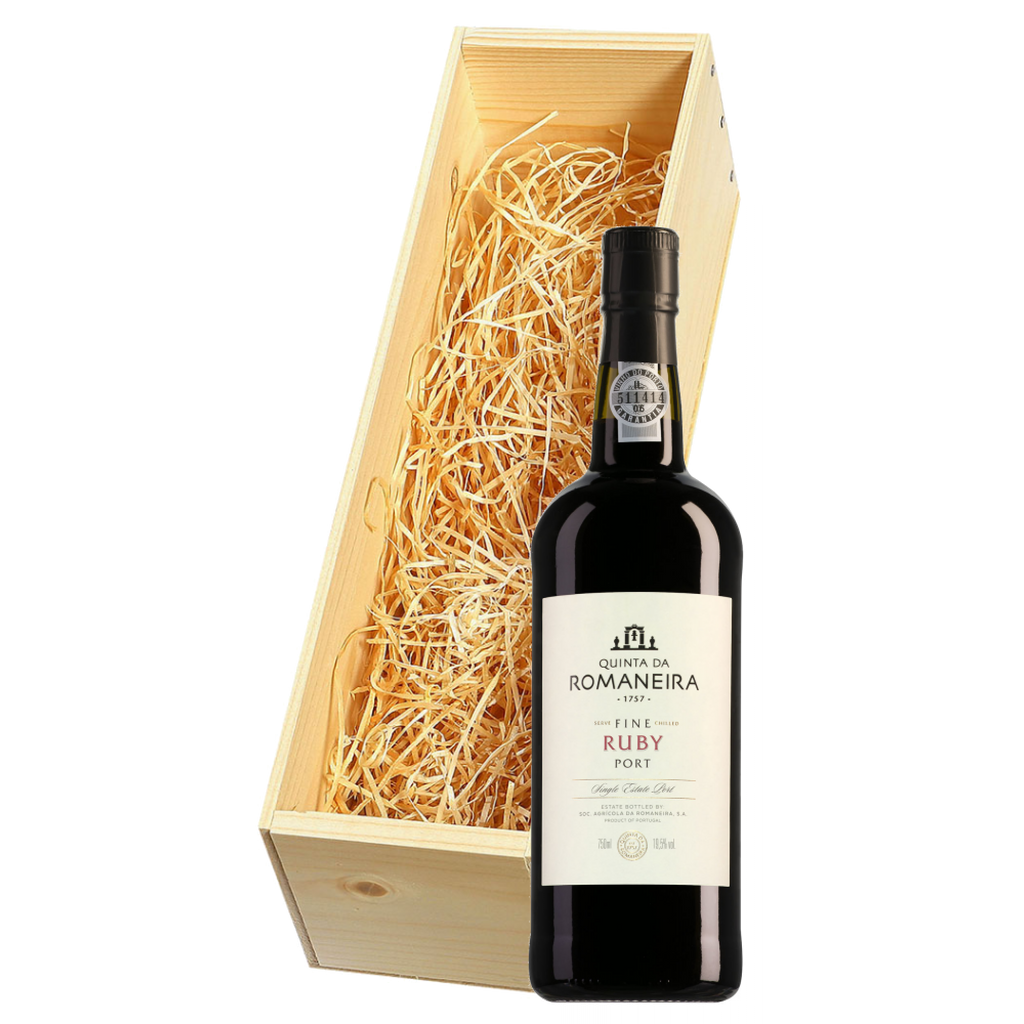 Wijnkist met Quinta da Romaneira Fine Ruby Port