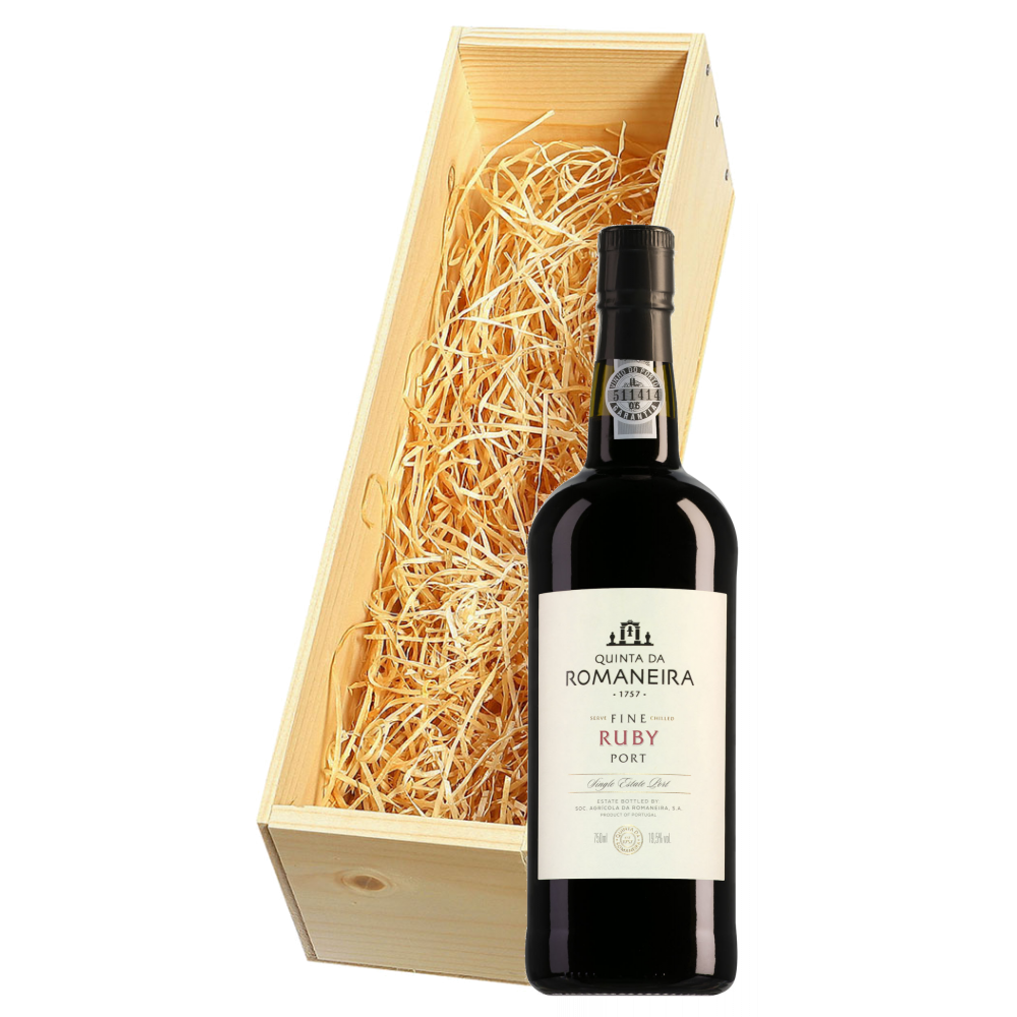 Wijnkist met Quinta da Romaneira Fine Ruby Port