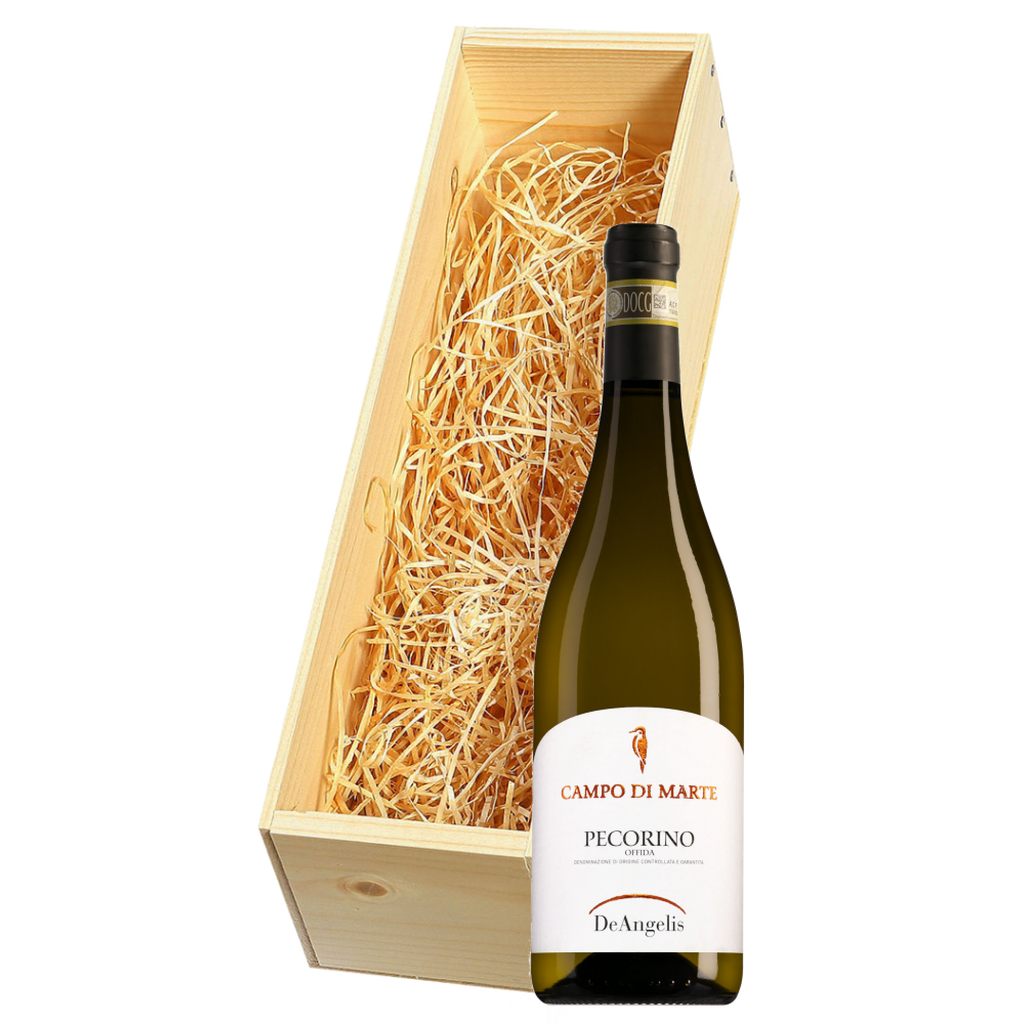 Wijnkist met Tenuta de Angelis Offida Pecorino