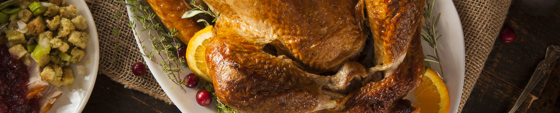 gevulde kalkoen uit de oven